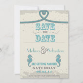 Nautical Beach Heart Knot Save the Date (Vorderseite)