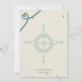 Nautical Beach Heart Knot Save the Date (Rückseite)