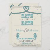 Nautical Beach Heart Knot Save the Date (Vorne/Hinten)