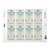 Nautical Beach Heart Knot Wedding Wine (Vorne)