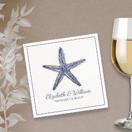 Nautical Beach Hochzeit Rustikale Marine Blue Star Serviette