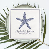 Nautical Beach Hochzeit Rustikale Marine Blue Star Serviette