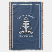 Nautical Beach House Familienname Est Ship Anchor Decke (Vorderseite Vertikal)