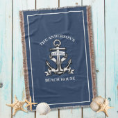 Nautical Beach House Familienname Est Ship Anchor Decke