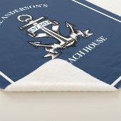 Nautical Beach House Familienname Est Ship Anchor Sherpadecke (3/4)