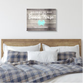 Nautical Beach House Rustikale Krabbe Personalisie Leinwanddruck (Insitu (Schlafzimmer))