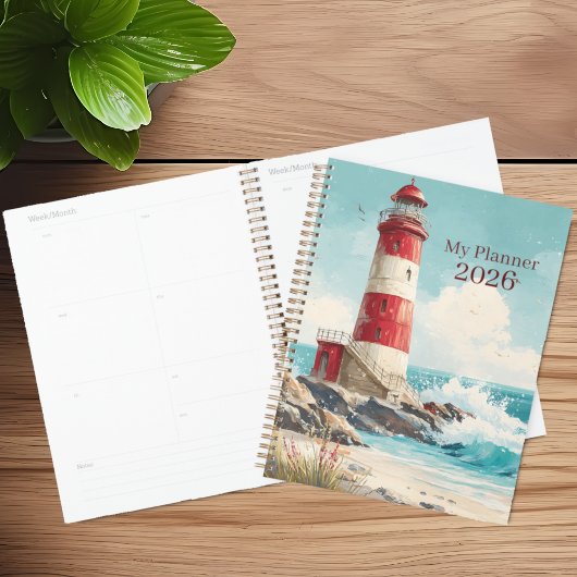 Nautical Beach Lighthouse Planner Planer