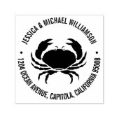 Nautical Beach Ocean Crab Rücksendeadresse Permastempel (Design)