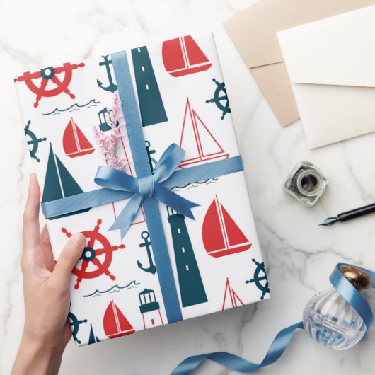 Nautical Beach Packpapier (Schenken)