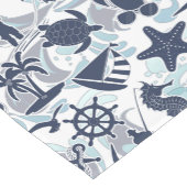 Nautical Beach Pattern Navy ID839 Kurzer Tischläufer (Ecke)