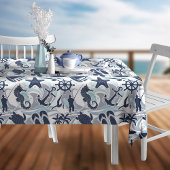 Nautical Beach Pattern Navy ID839 Tischdecke