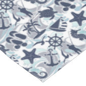 Nautical Beach Pattern Navy ID839 Tischdecke (Schrägansicht)