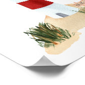 Nautical Beach Red And White Lighthouse Nursery  Poster (Ecke)