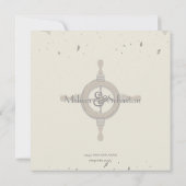 Nautical Beach Sand Herzknot Save the Date (Rückseite)