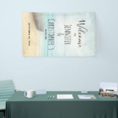 Nautical Beach Scene Coastal Theme Wedding Banner (Messeveranstaltung)