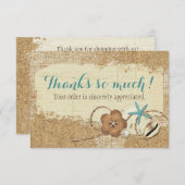 Nautical Beach Seashell & Sand Boutique Vielen Dan Dankeskarte (Vorne/Hinten)