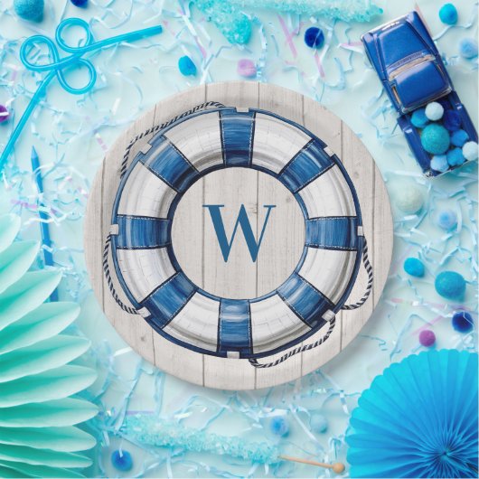Nautical Beach Theme Pappteller (Party)