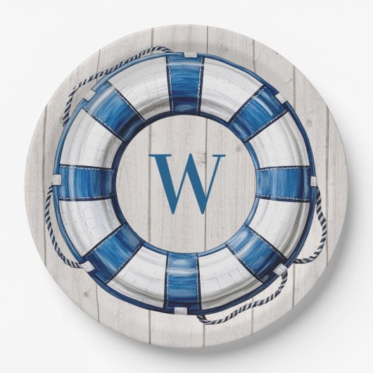 Nautical Beach Theme Pappteller (Vorderseite)