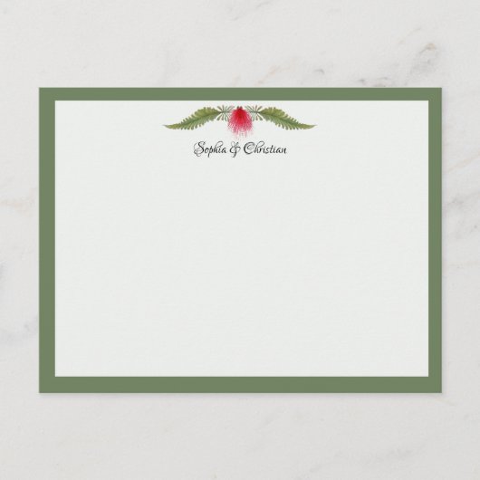 Nautical Beach Theme Wedding Correspondence Card Postkarte (Vorderseite)