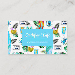 Nautical Beach Tropical Business Card Visitenkarte