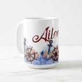 Nautical Beach Wedding Bridesmaid-Geschenk Kaffeetasse (Vorderseite Links)