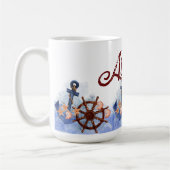 Nautical Beach Wedding Bridesmaid-Geschenk Kaffeetasse (Links)
