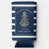 Nautical Beach Wedding Dusche Anchor Selters Dosenkühler (Vorderseite)