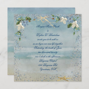 Nautical Beach Wedding Einladung