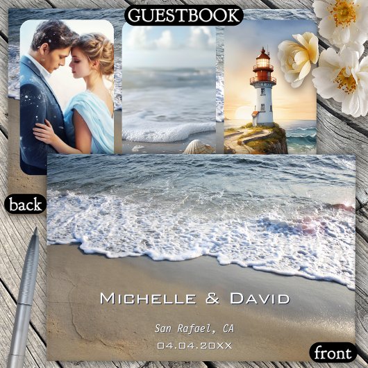 Nautical Beach Wedding Foto Gästebuch