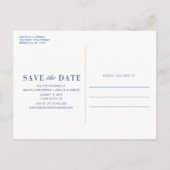 Nautical Beach Wedding Foto Save the Date Ankündigungspostkarte (Rückseite)