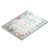 Nautical Beach Wedding Guestbook Notizblock (Linke Seite)