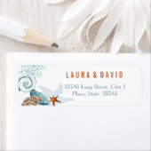 Nautical Beach Wedding | RÜCKSENDEADRESSEN-AUFKLEB (Insitu)