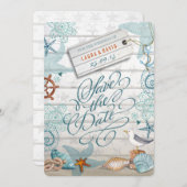Nautical Beach Wedding | SAVE THE DATE (Vorne/Hinten)