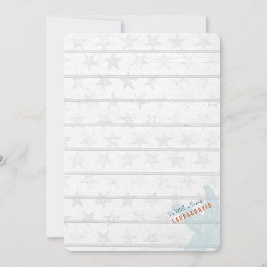 Nautical Beach Wedding | SAVE THE DATE (Rückseite)