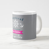 Nautical Best Sailor Gray Jumbo-Tasse (Vorderseite Rechts)