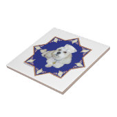 Nautical Bichon Frise Fliese (Seite)