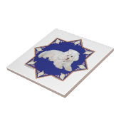 Nautical Bichon Frise Fliese (Seite)