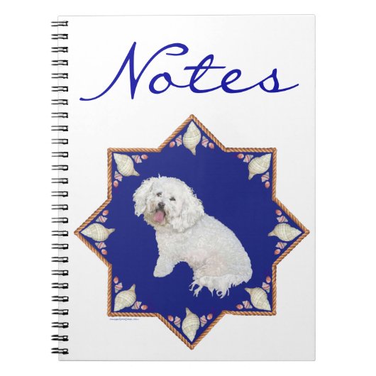 Nautical Bichon Frise Notizblock (Vorderseite)