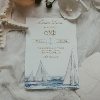 Nautical Birthday Einladung Segelthema einladen