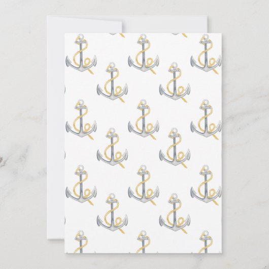 Nautical Birthday Invitation Einladung (Rückseite)