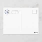 Nautical Birthday Post Card jeden Alters Postkarte (Rückseite)