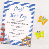 Nautical Blue Ahoy Es a Boy Baby Dusche Einladung