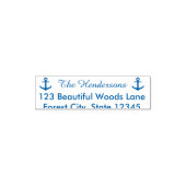 Nautical Blue Anchor-Adresse Permastempel (Design)