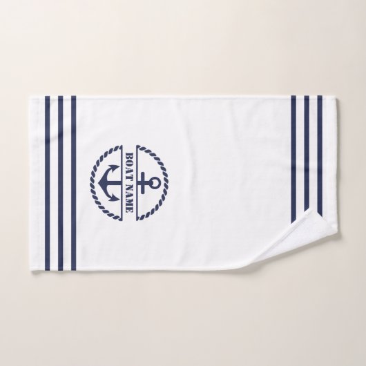 Nautical Blue Anchor Handtuch (Handtuch)