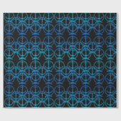 Nautical Blue Anchor Motif Geschenkpapier (Flach)