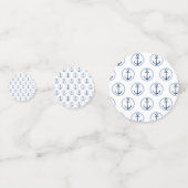 Nautical Blue Anchor Party Confetti Konfetti (Vorderseiten)