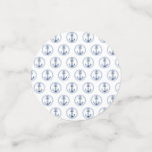 Nautical Blue Anchor Party Confetti Konfetti (Klein Vorderseite)