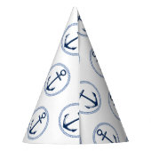 Nautical Blue Anchor Party Hat Partyhütchen (Rückseite)