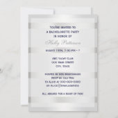 Nautical Blue Anchor Silver Wt BG / Bachelorette Einladung (Rückseite)