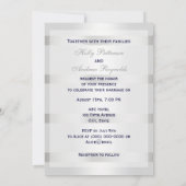 Nautical Blue Anchor Silver Wt BG V Wedding Einladung (Rückseite)